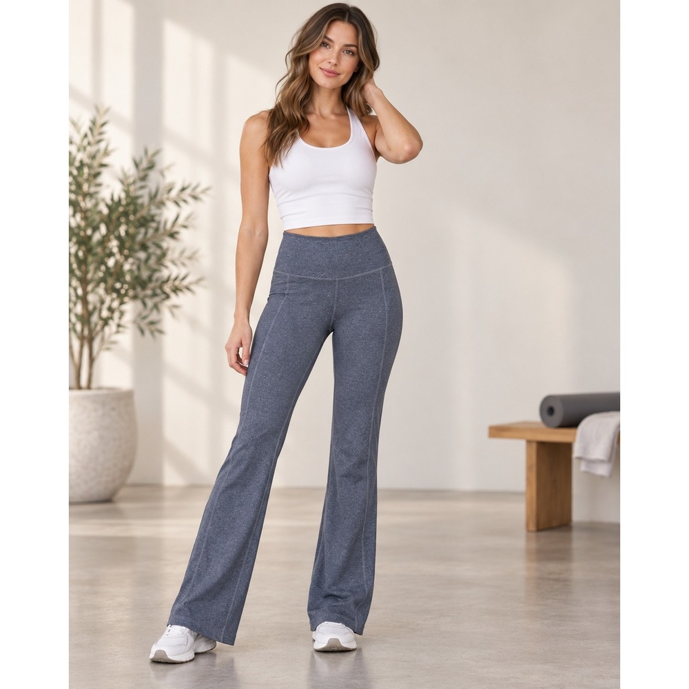 Athleta Y2K Athleisure Flare Pants Gray Yoga Bootcut XS Performance Sport Casual
